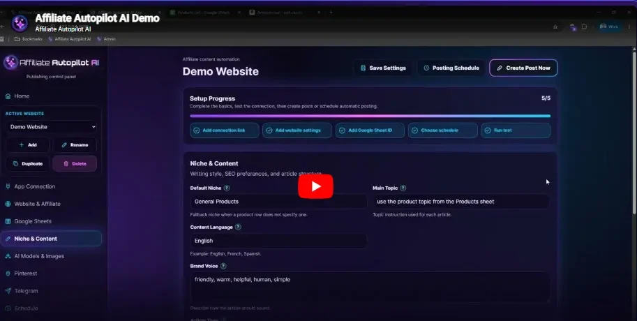 Affiliate Autopilot AI Funnel Demo Video